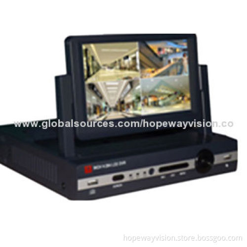 7-inch LCD NVR, 4ch NVR HDMI output, 960H play back